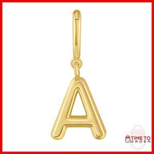 18K Gold-Plated Initial Charm for Bracelets & Necklaces - Lightweight